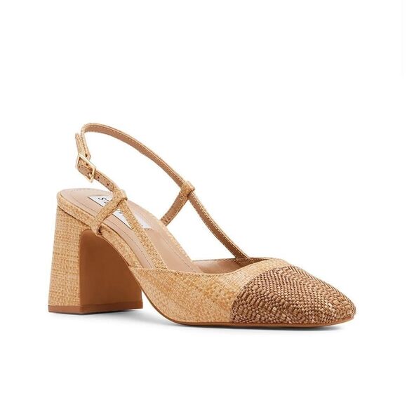 Steve Madden Becka Raffia Slingback Heels - Picture 1 of 5